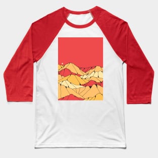 Red Sky Mountains Baseball T-Shirt